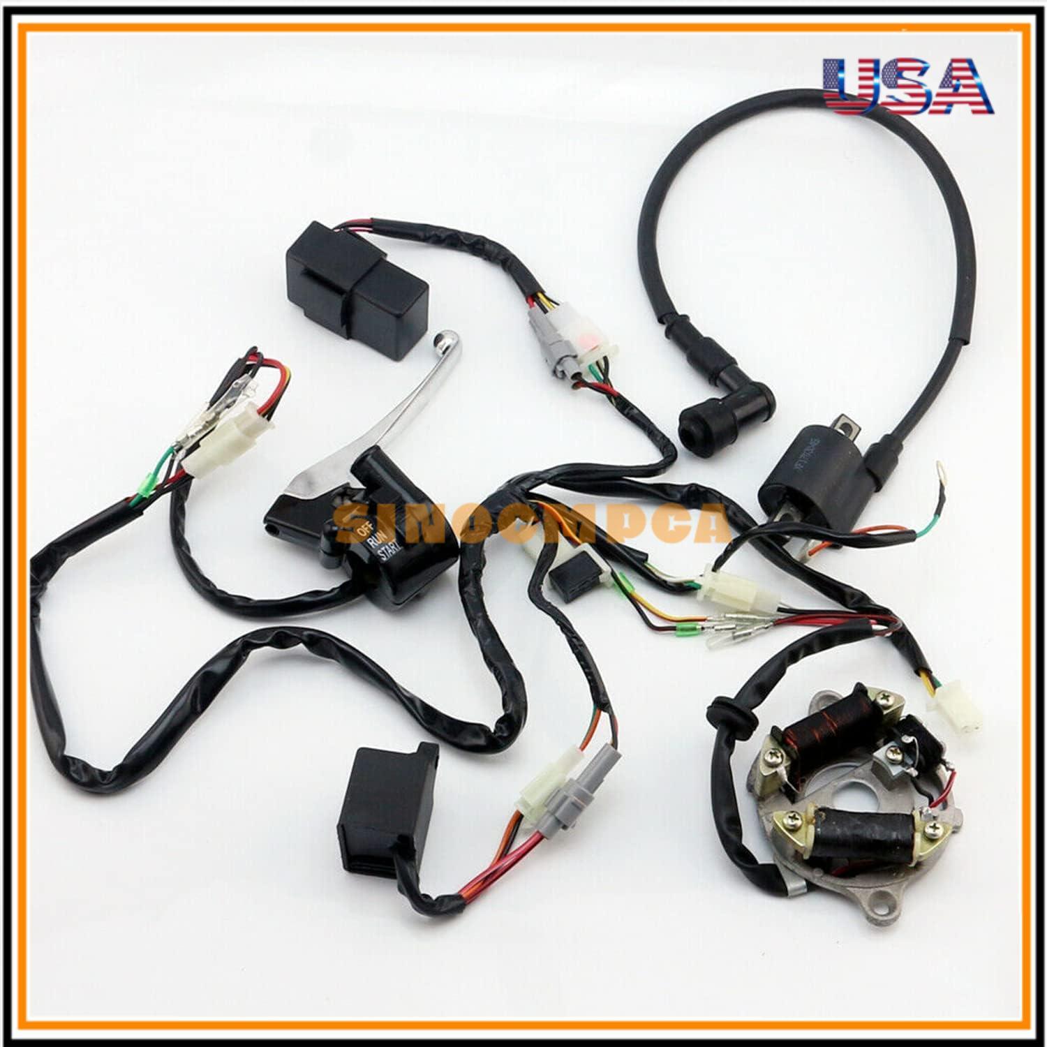 Wiring Harness IGNITION CDI CONTROL UNIT COIL SWITCH For YAMAHA PW50 PY50