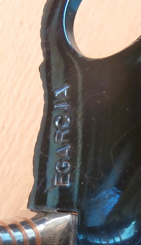 Vintage E. Garcia Wagon Wheel Cheek Silver Blued Inlaid Edge Stripes Horse Bit