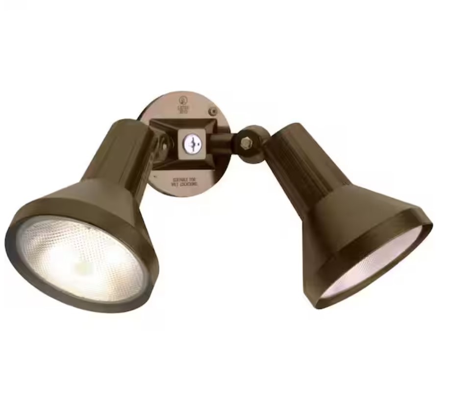 150 Watt Bronze No Bulbs Included Flood Light