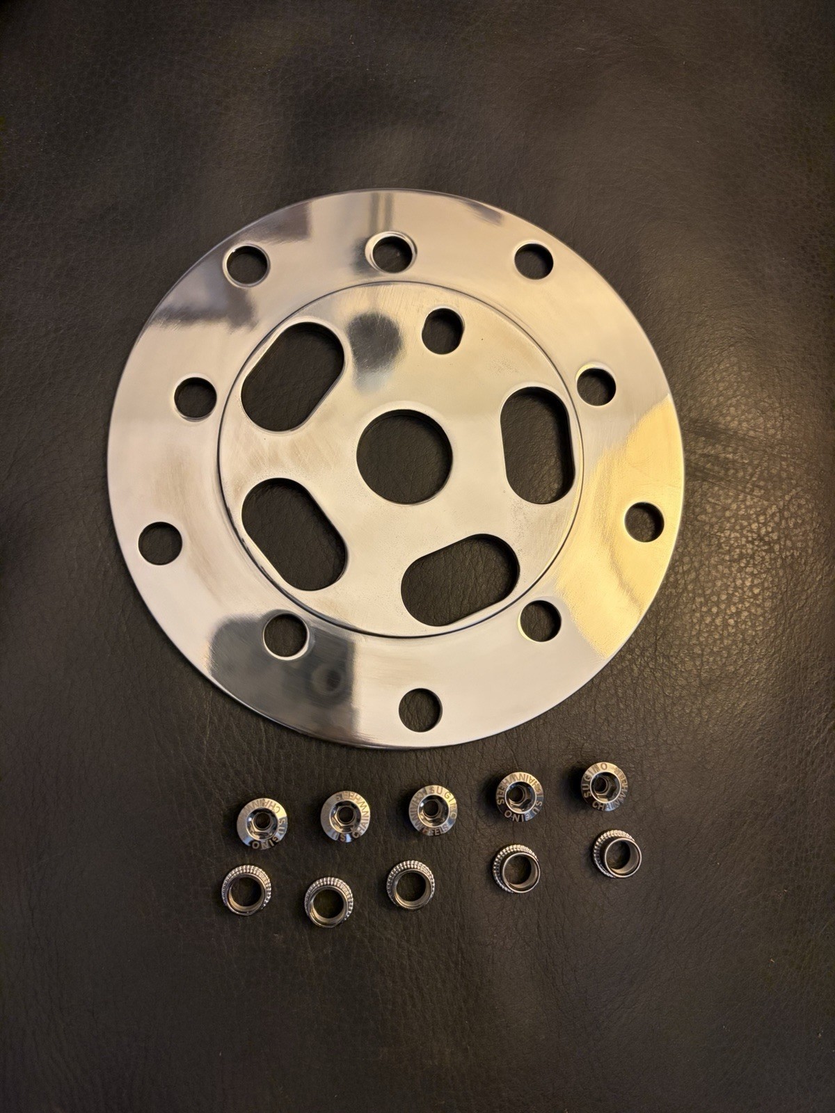 🍀NEW CHROME POWER DISC SPIDER OLD SCHOOL BMX CHAINRING SUGINO SUNTOUR TUFF NECK