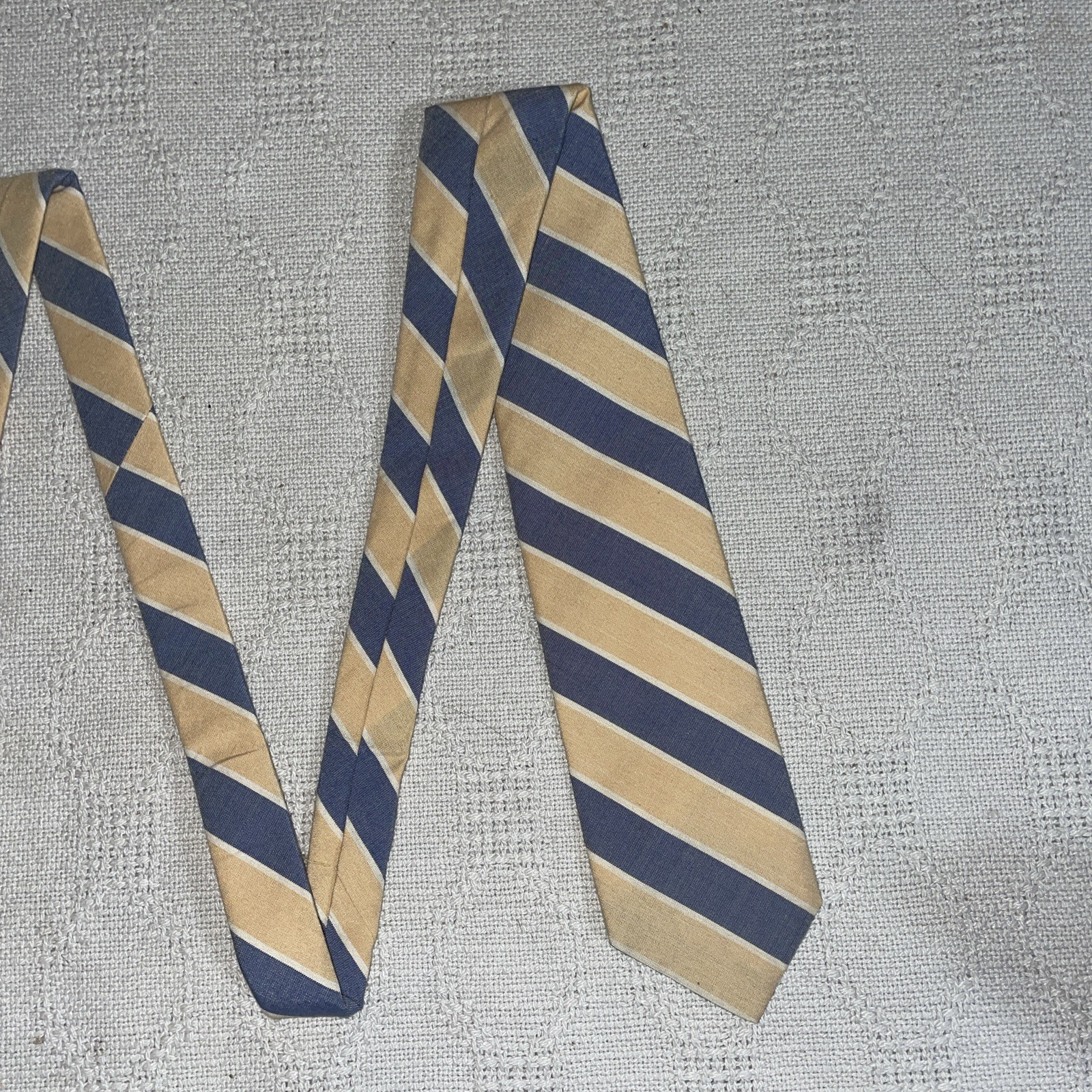 Polo Ralph Lauren Dress Tie Boys Size 52” 3” Gray Yellow Repp Business Church