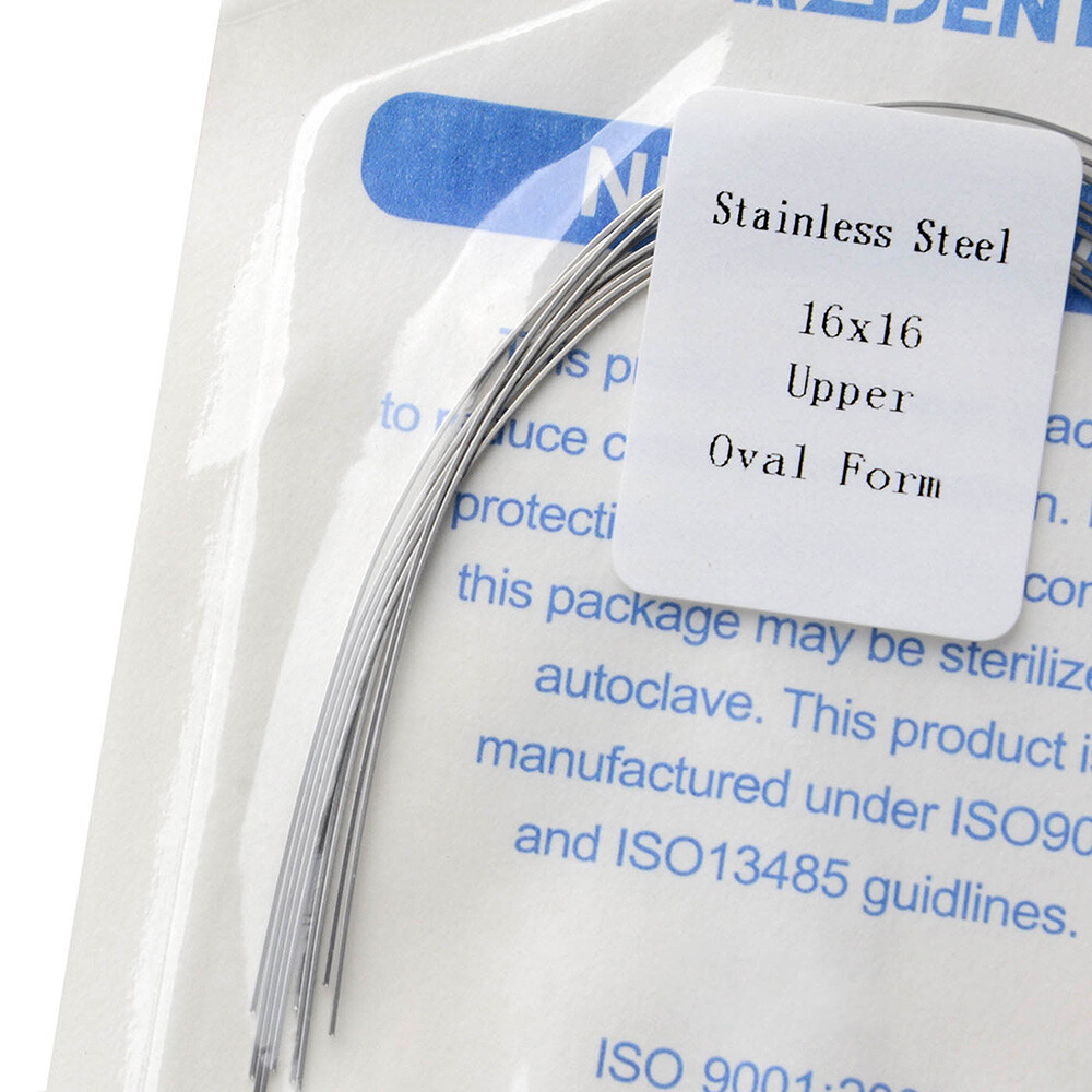 Los alambres de ortodoncia dental rectangular oval arco de acero inoxidable