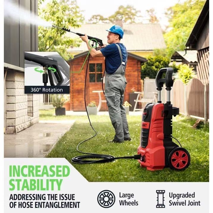 New -- Electric Pressure Washer, 26 FT Hose Pressure Cleaner 2030 PSI - Red