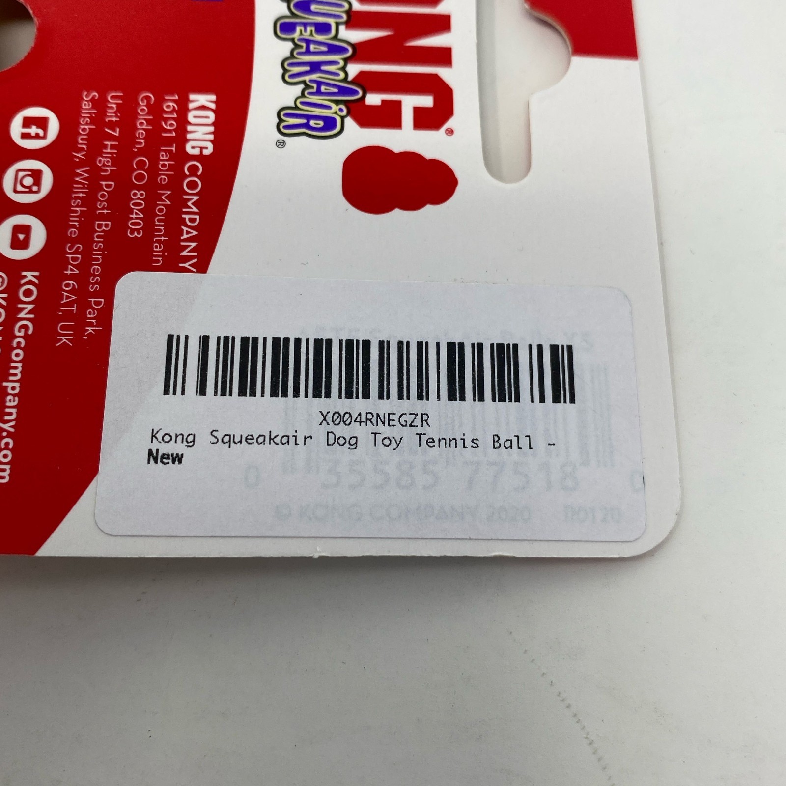 KONG SqueakAir Balls Dog Toy XS 3-Pack - Neon Yellow Tennis Balls