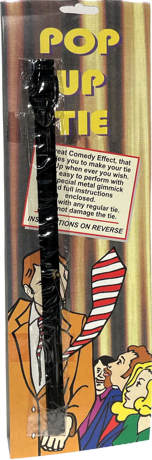 Deluxe Comedy POP UP NECK TIE Rising Magic Trick Clown Joke Gag Men Gimmick Prop