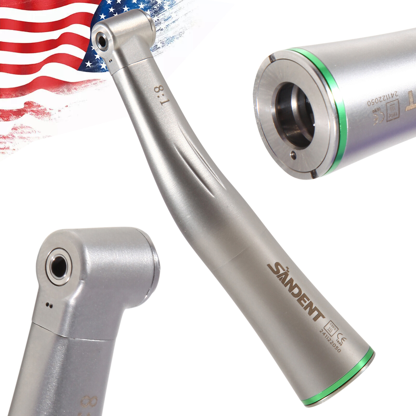 Dental Endo Handpiece 8:1 Contra Angle Endodontic Mini Head Fit Dentsply E Type