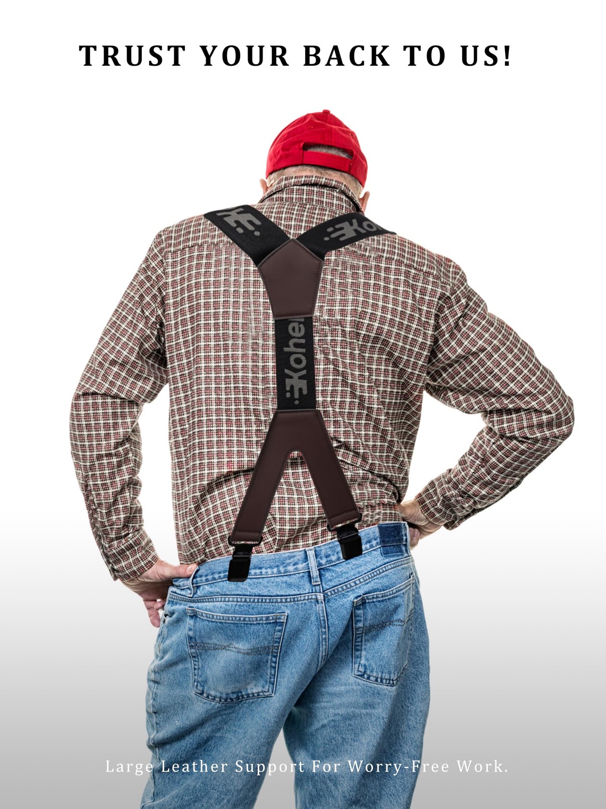 Menâ€™s Industrial Strength Work Suspenders 2-Inch Wide X-Back Heavy Duty Brace