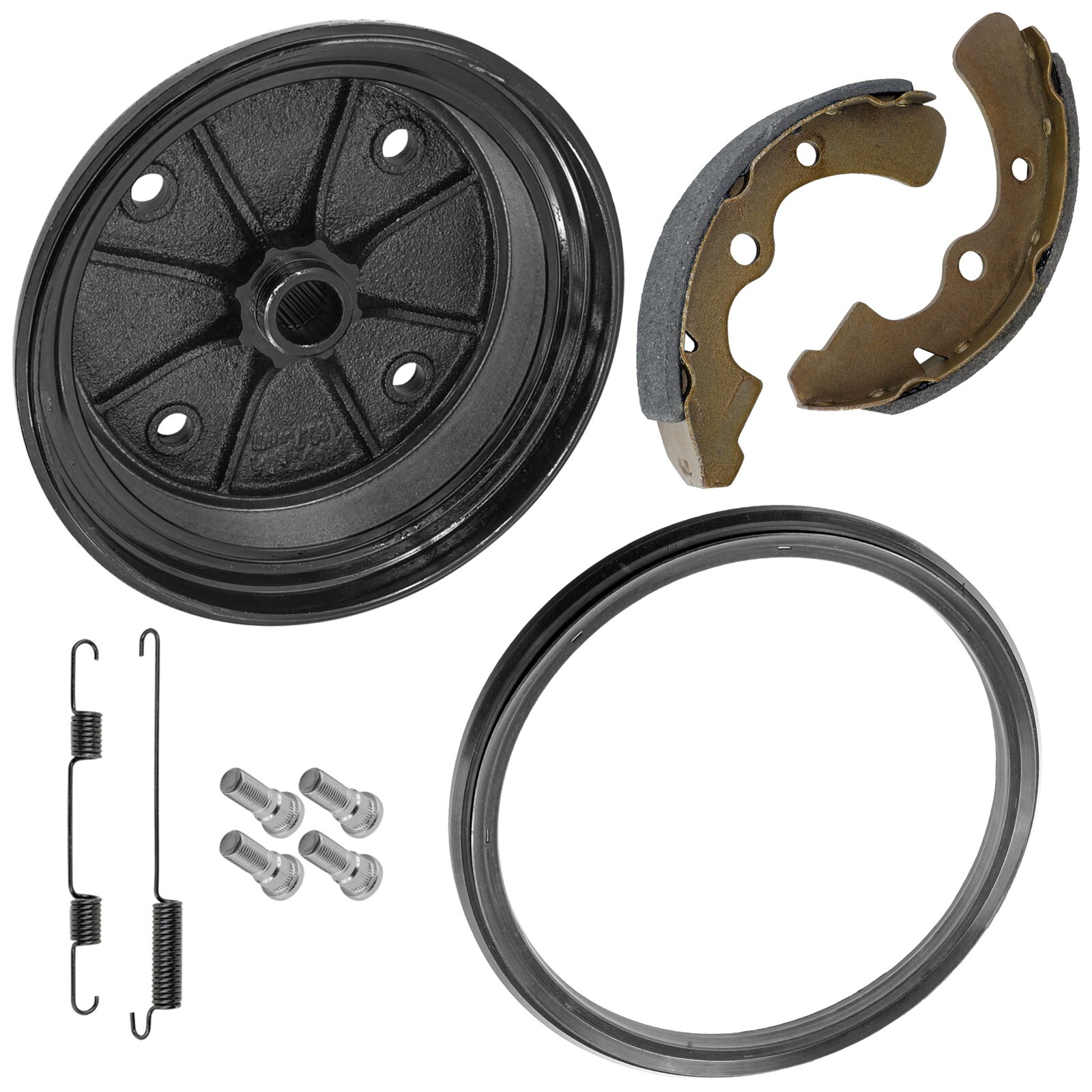 Front Brake Drum w/ Shoes fits Kawasaki 41038-0034 41038-1345 41038-7501