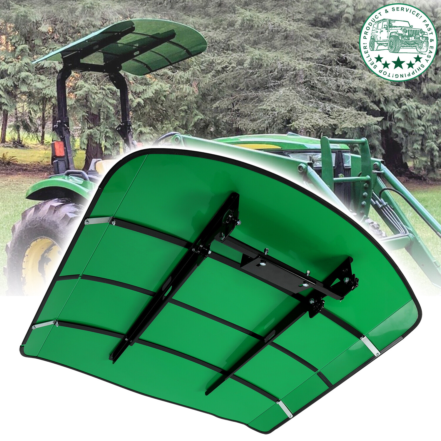 Green Tuff Top 52 x 52 Tractor ROPS Canopy Umbrella, New