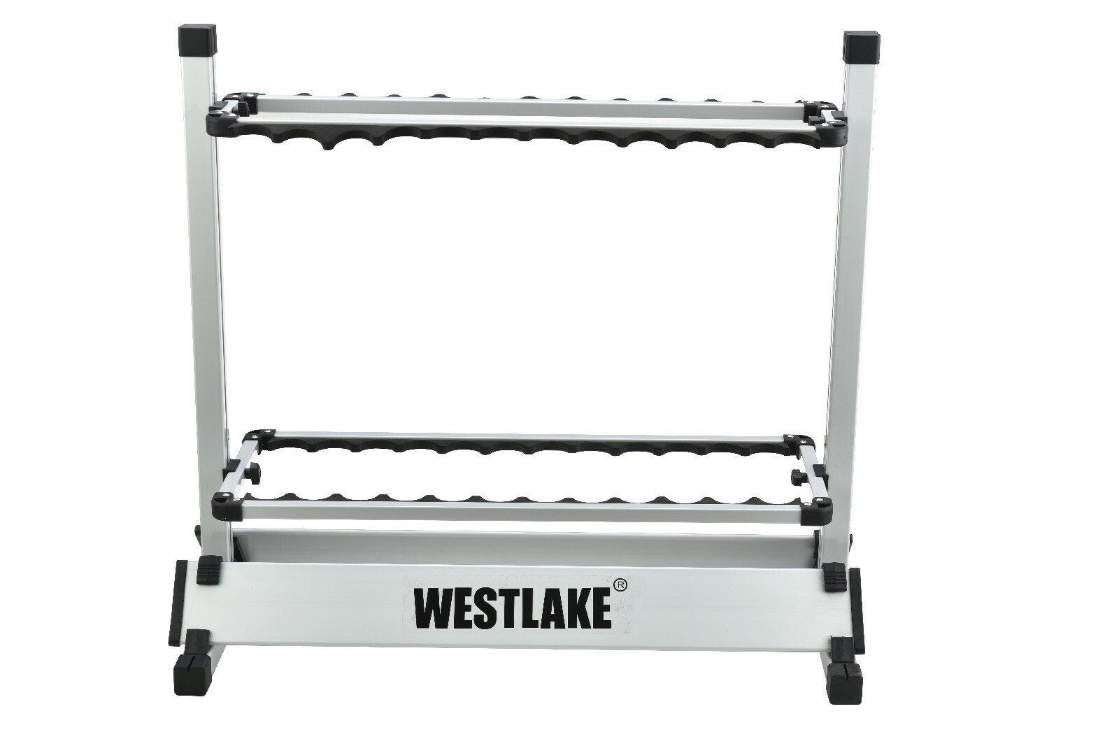 24 Rod Fishing Pole Holder Aluminum Alloy Rack Stand Portable Storage Tool US