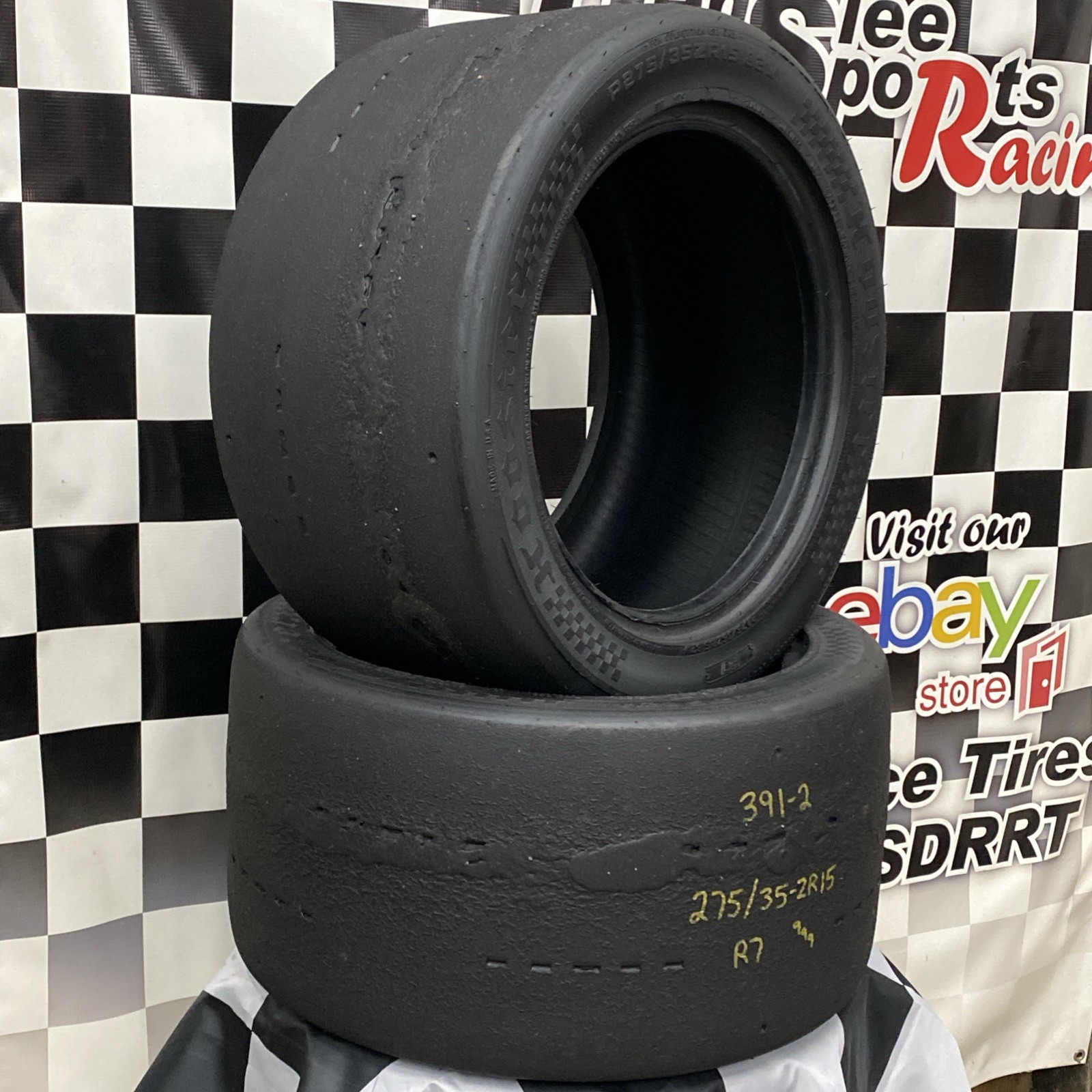 391-2 USDRRT HOOSIER DOT Road Race Tires 275/35-ZR15 R7