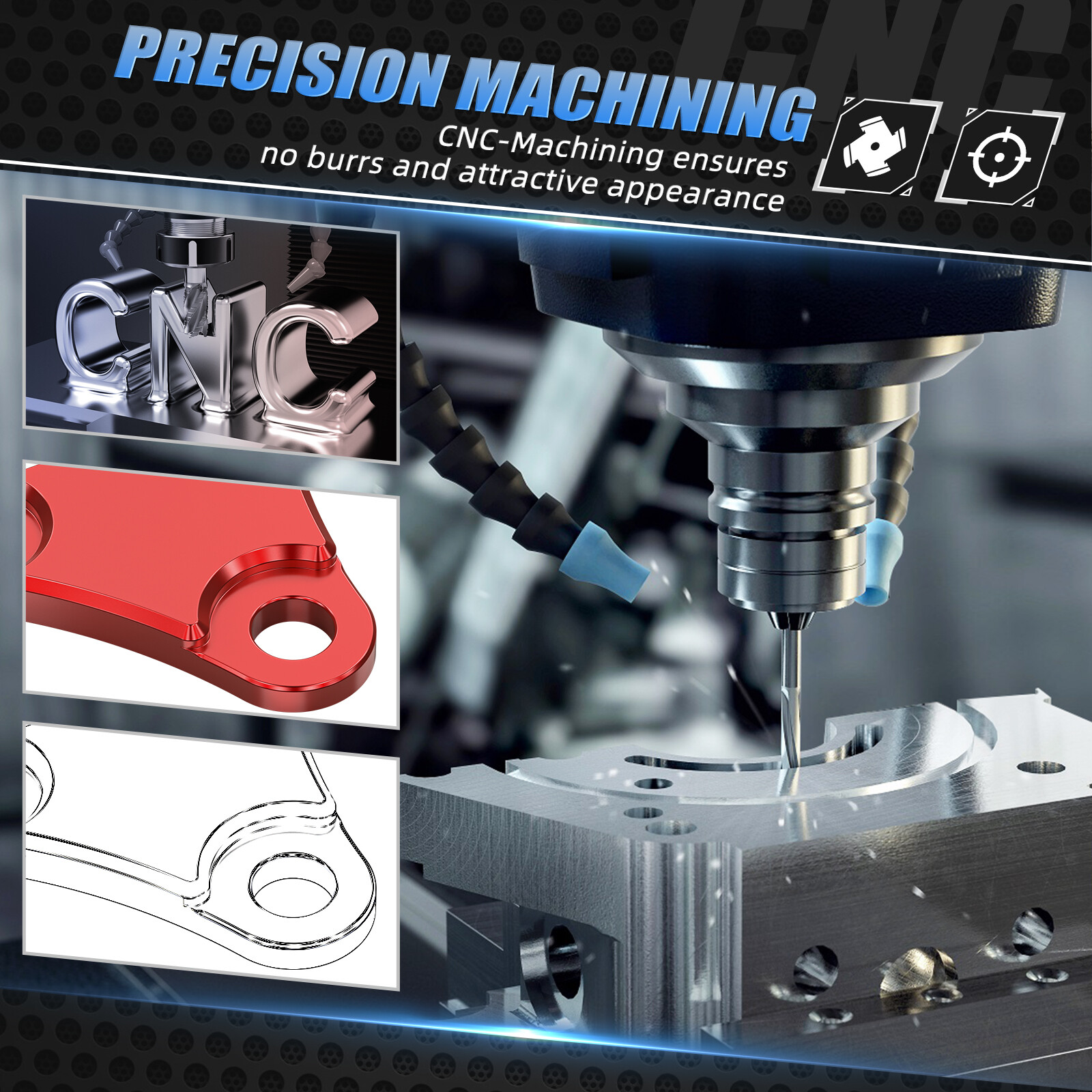 For Honda TRX450R TRX450ER Engine Mount Brackets Holder #50351-HP1-600 2006-2014