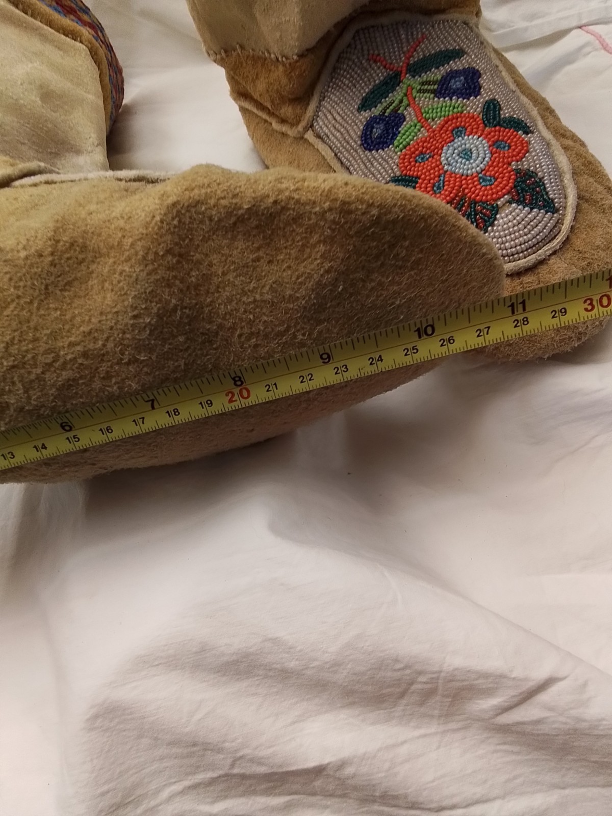 First Peoples Native American High Top Beaded Moccasins Cree Or Ojibwe?