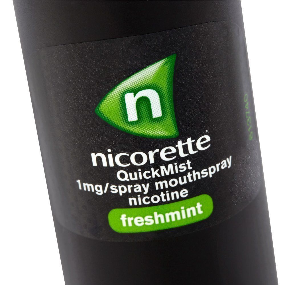 6 x Nicorette Quickmist Duo, 2 x 150 sprays-(12 SPRAY)FREE SHIP TO USA