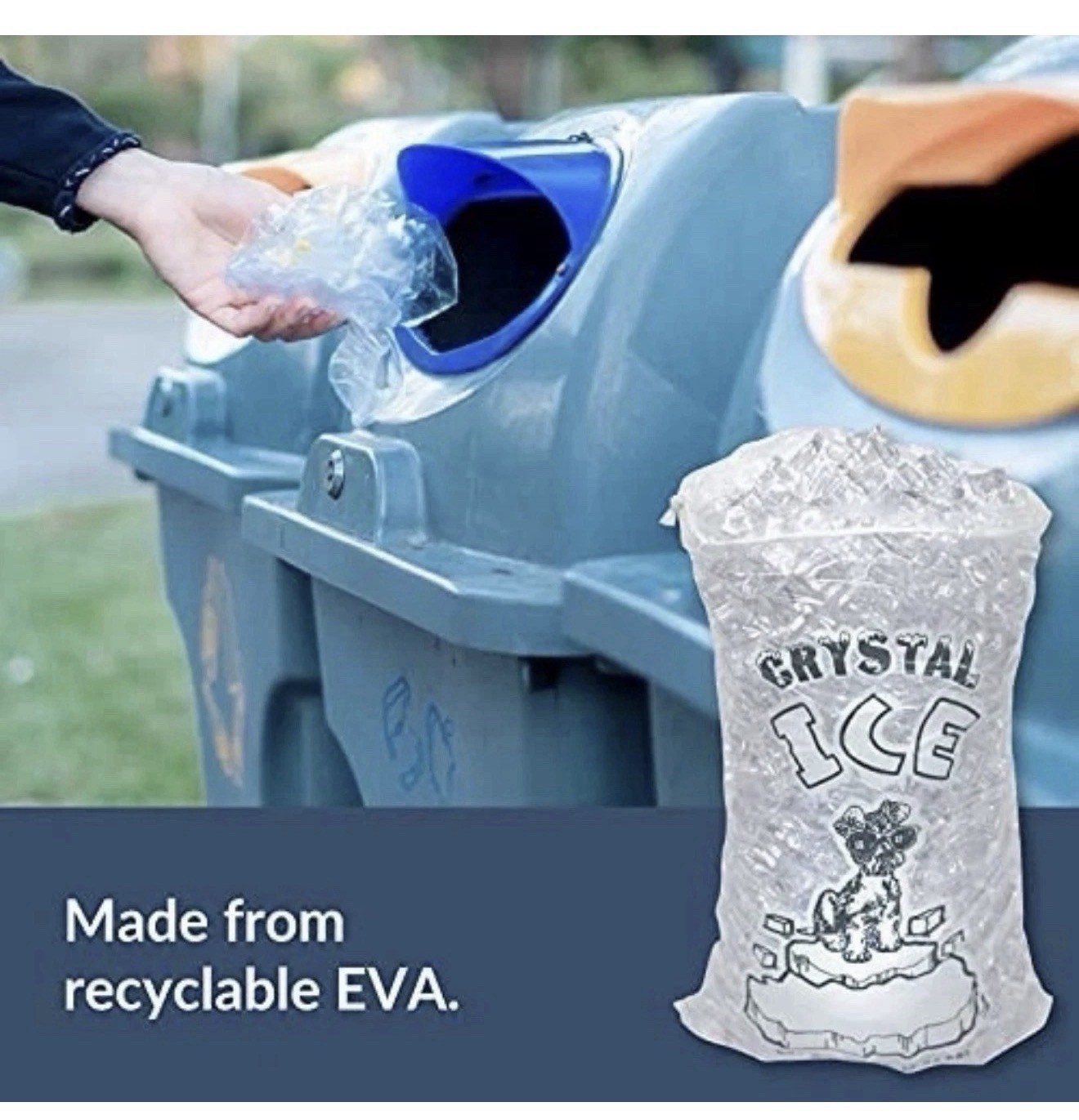 8 lb / 10 lb / 20 lb Ice Bags with Drawstring Commercial Grade Free Shipping