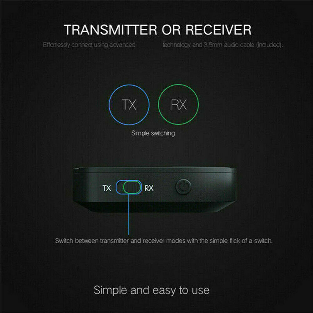 2in1Bluetooth Transmitter Receiver Wireless Adapter TV Home Stereo A2DPAudio Lot