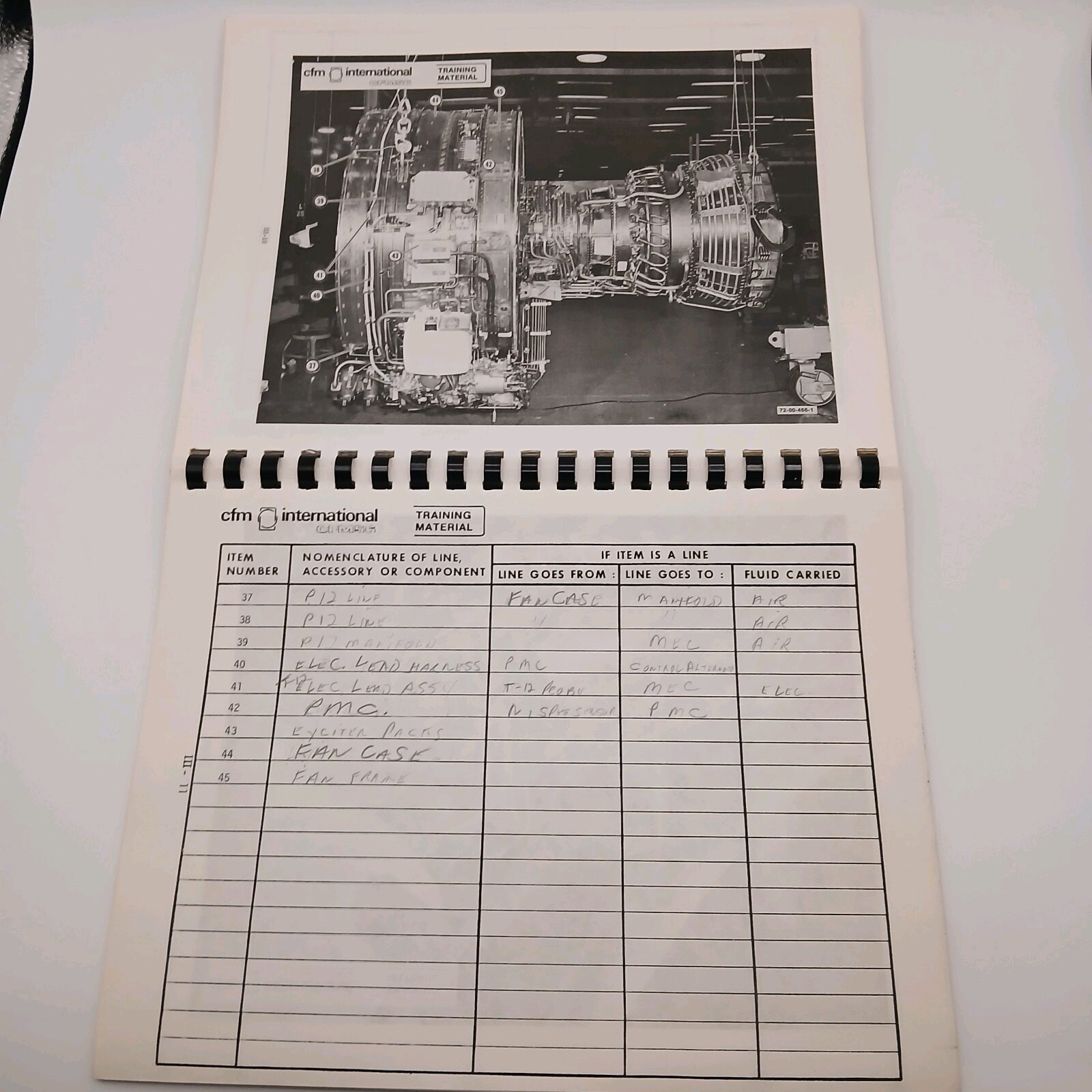 Vintage CFM International CFM56 Engine Maintenance Introduction Student Notebook