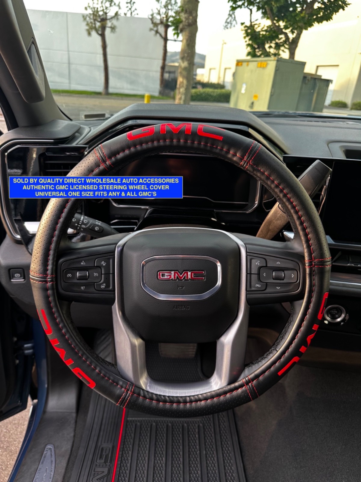 BEST GMC Authentic Steering Wheel Cover Nice GIFT Protect NEW