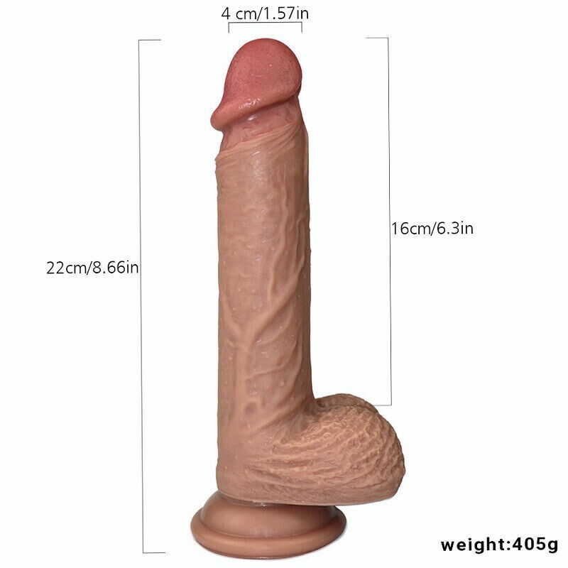 Dildo For Men Anal Toy Realistic 8" Silicone Penis Suction Cup Women Sex Toy