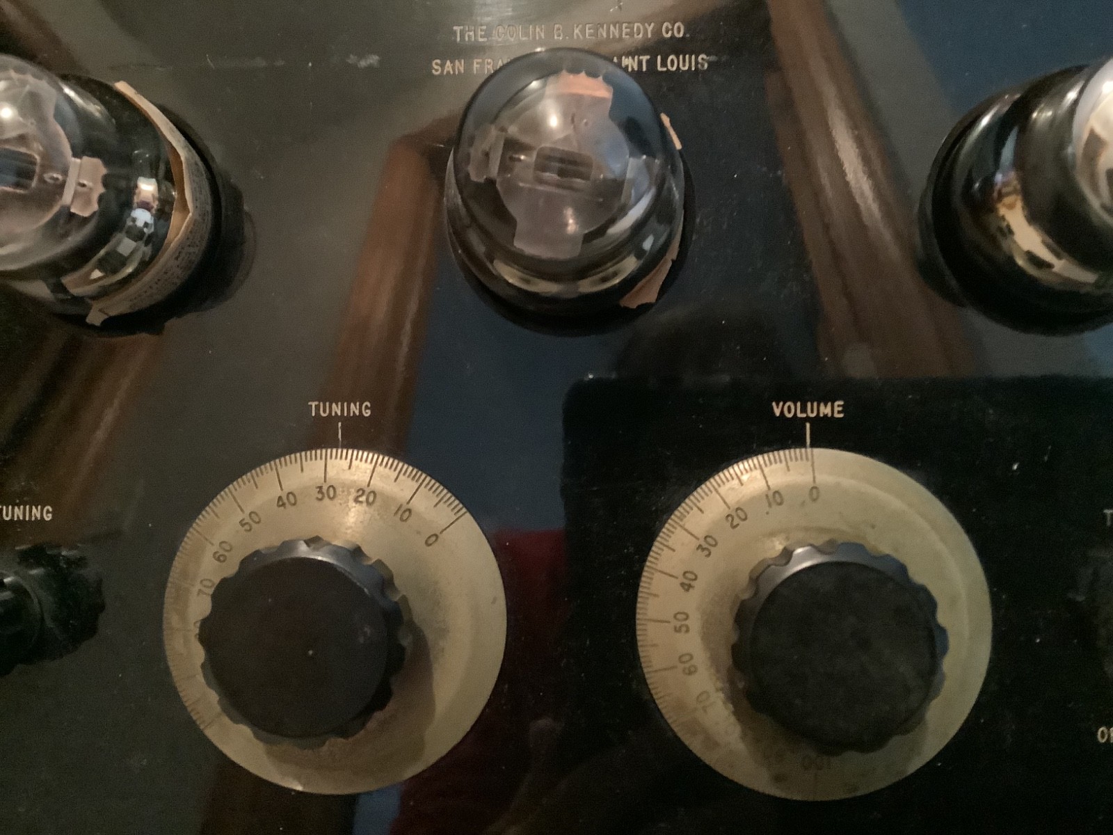 1923 Colin B. Kennedy Co. Exposed Tube Radio - St Louis & San Francisco WORKS!