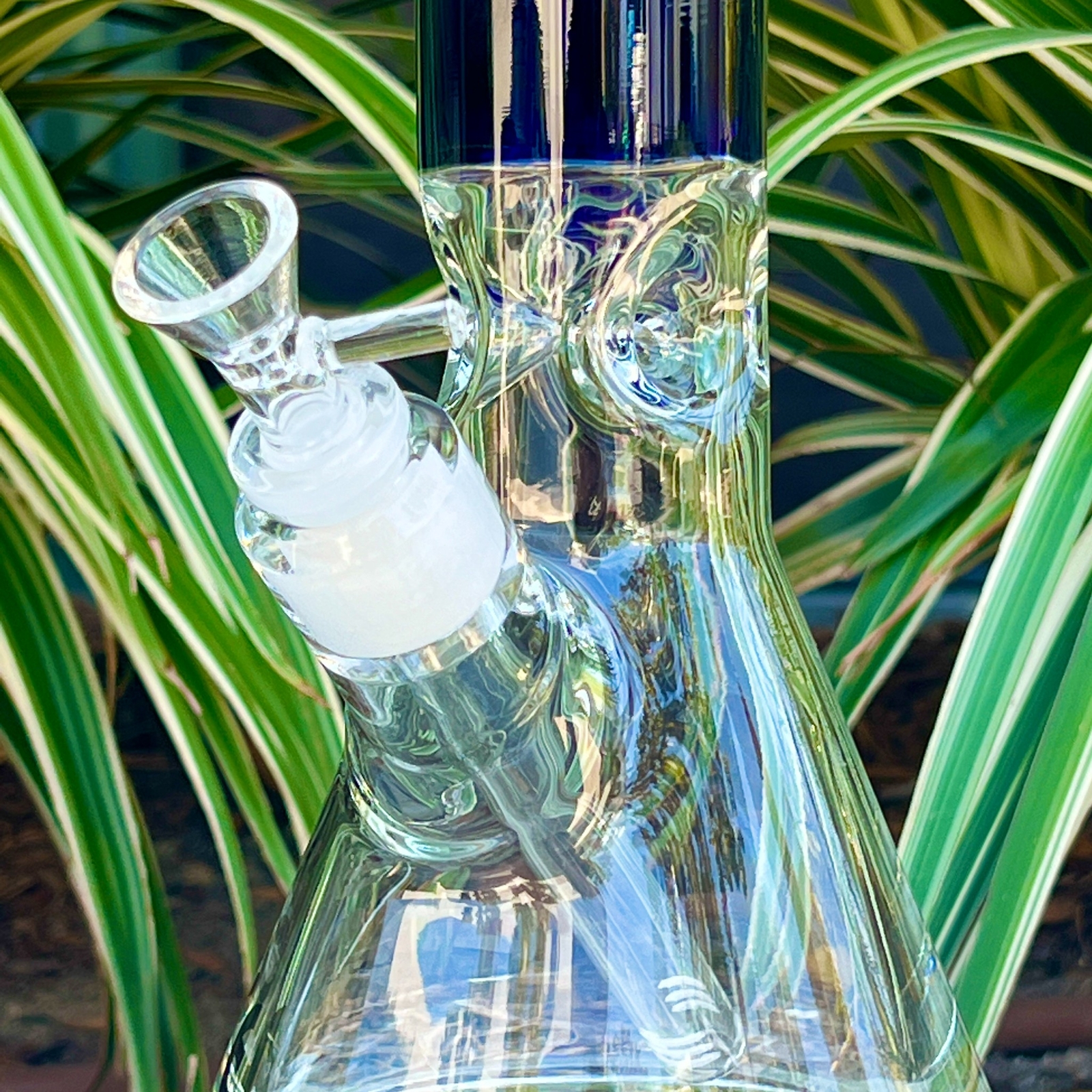 16" inch 50 x 7mm Wall Super Thick Base Color Glass Bong Tobacco Hookah Beaker