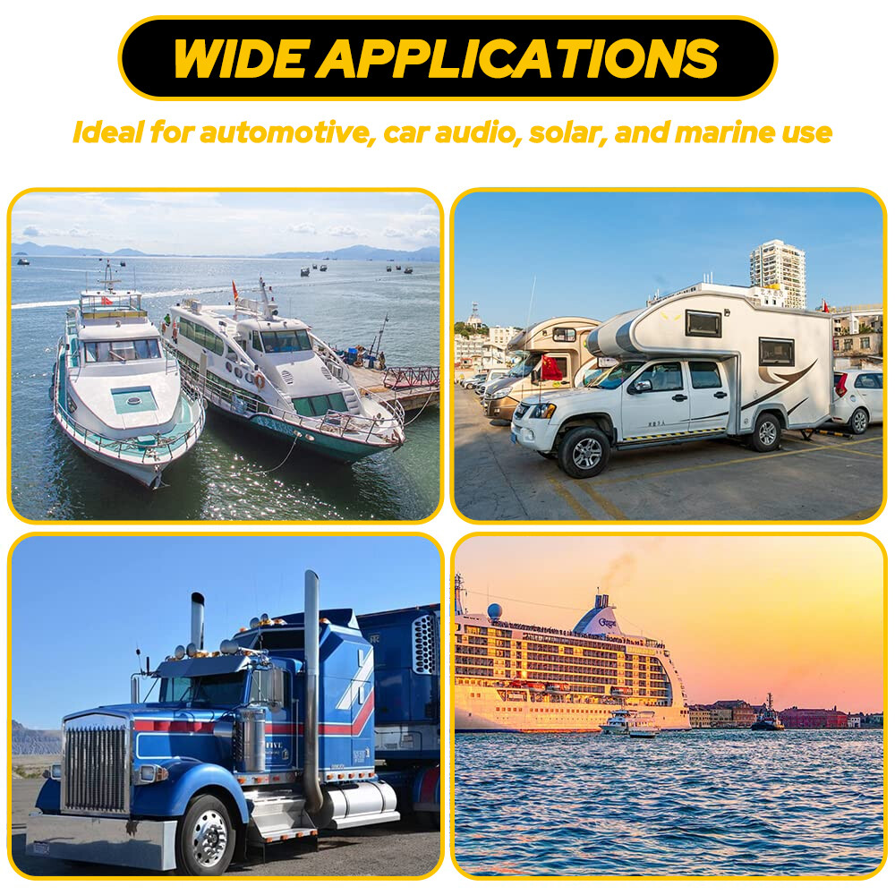 2PCS 150A 12V DC 6 TERMINAL WAY BUS BAR DISTRIBUTION BLOCK FOR CAR MARINE BOAT