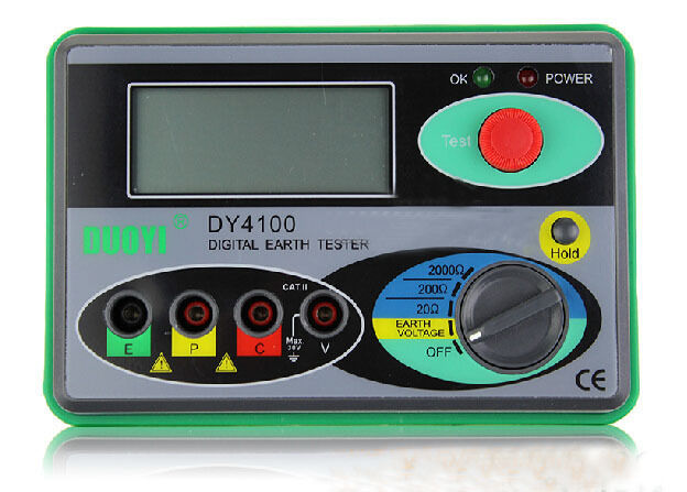 Digital Earth Ground Resistance Tester Megger MegOhmmeter Meter 0~20/200/2000Ω