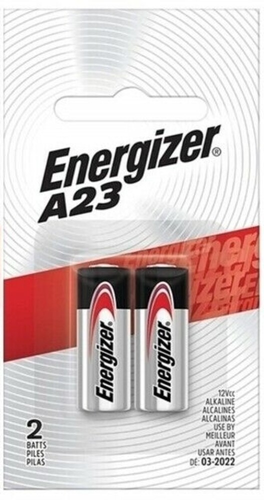 Energizer A23 Battery 12Volt 23AE 21/23 GP23 23A 23GA MN21 2 Pack Sealed