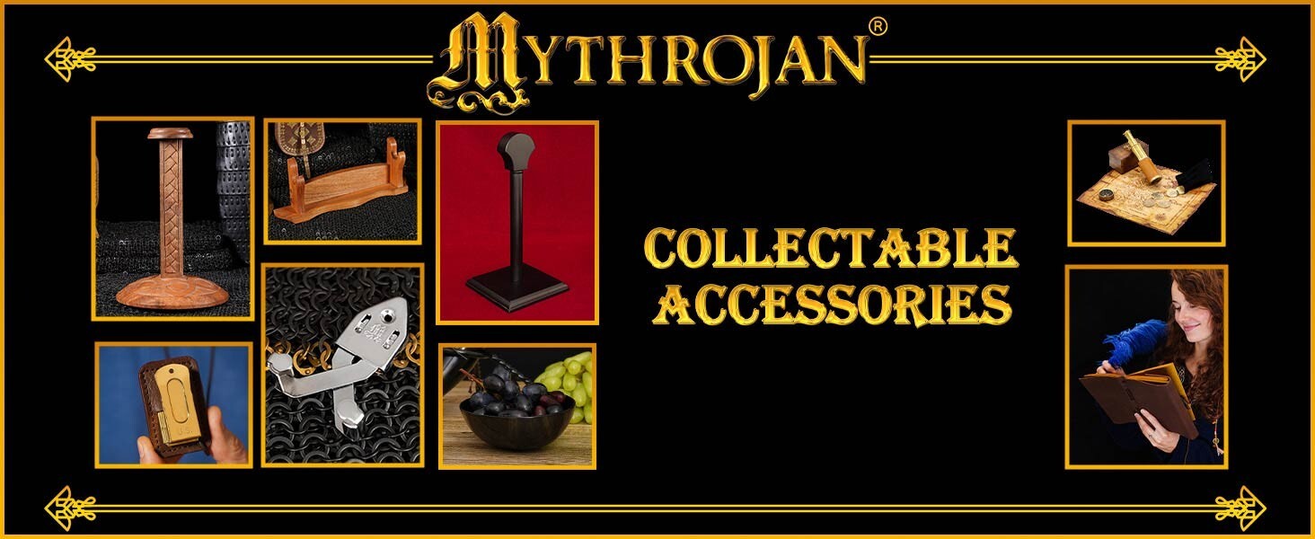 Medieval Sword Stand Solid Wood Horizontal Display Rack for Katana - 1 Tier Rack