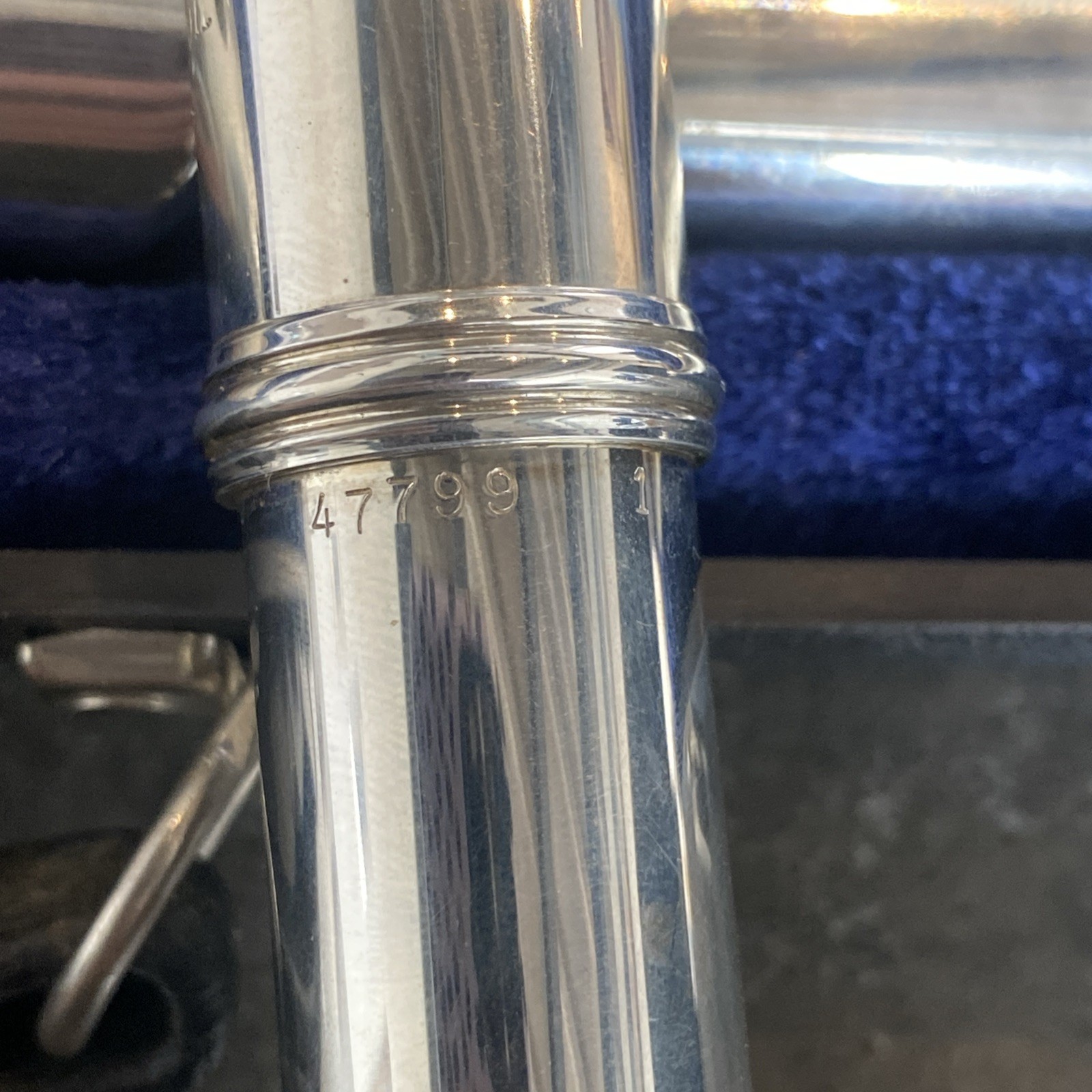 Emerson USA Open Hole Flute + Case Silver Plate Stamped 47799 1 AS IS PREOWNED