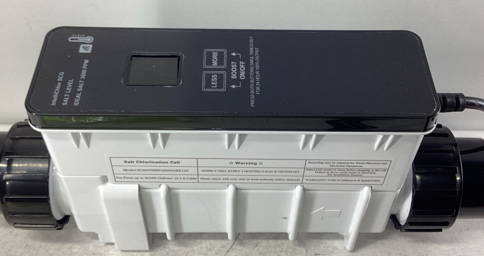 Salt Water Pool Chlorinator System Inline Salt Chlorine Generator w/ Flow Switch