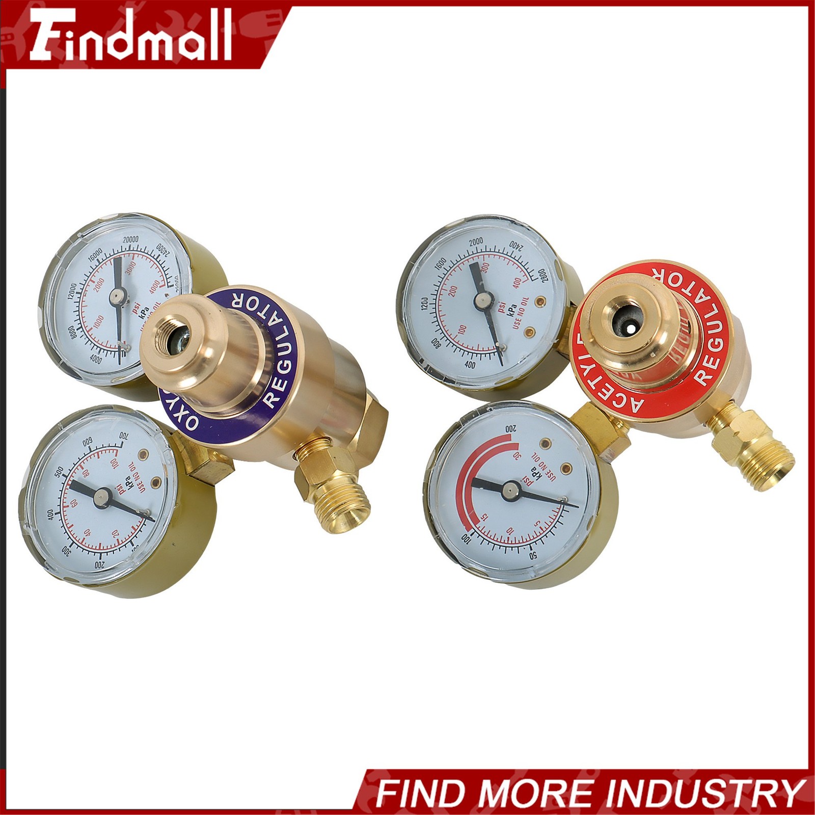 Oxygen Acetylene Gas Regulator Welding Cutting Torch Dual Gauge CGA540 CGA200