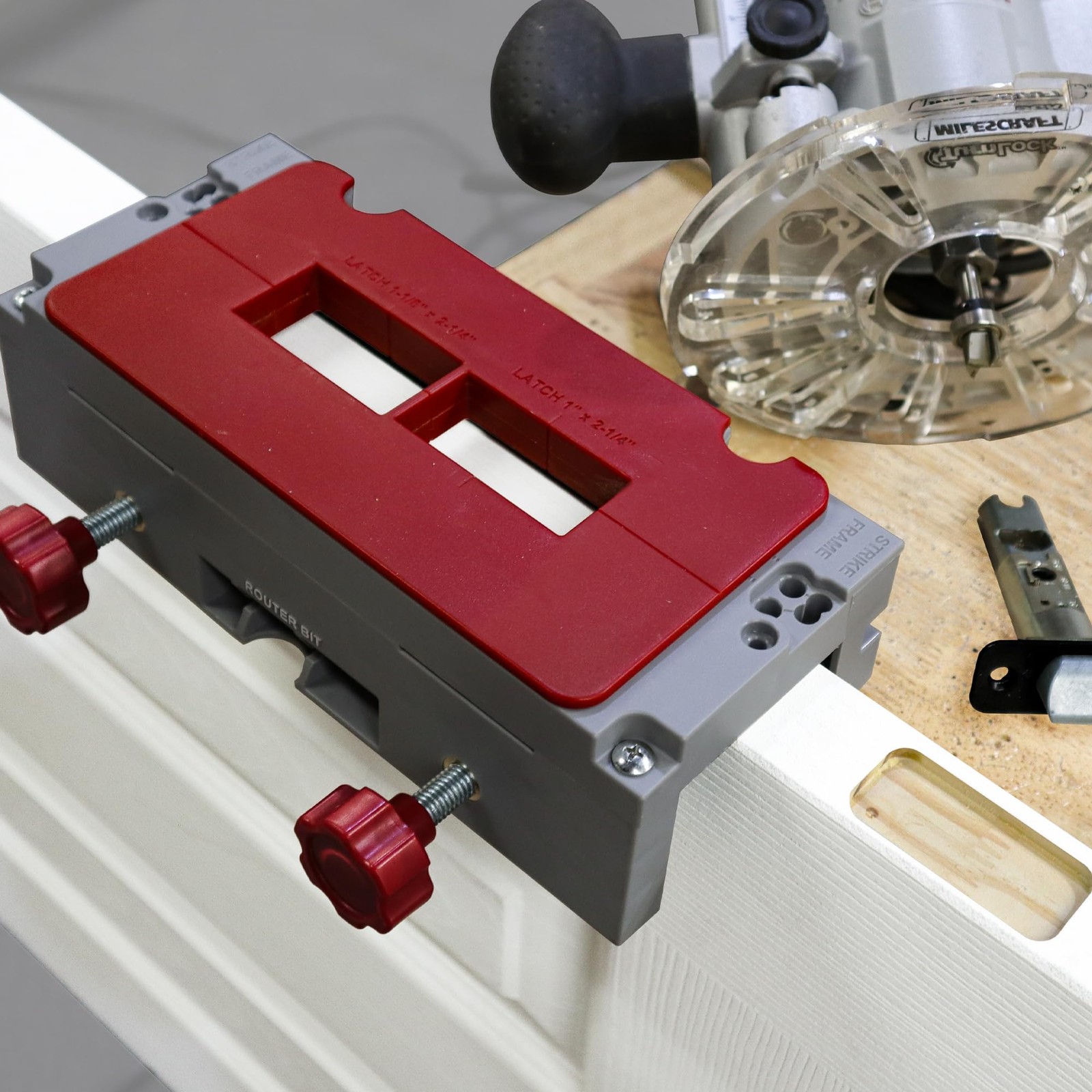 Milescraft 1229 Hinge Jig PLUS – Dual Clamping Door Hinge Jig Door Hinge Mortis