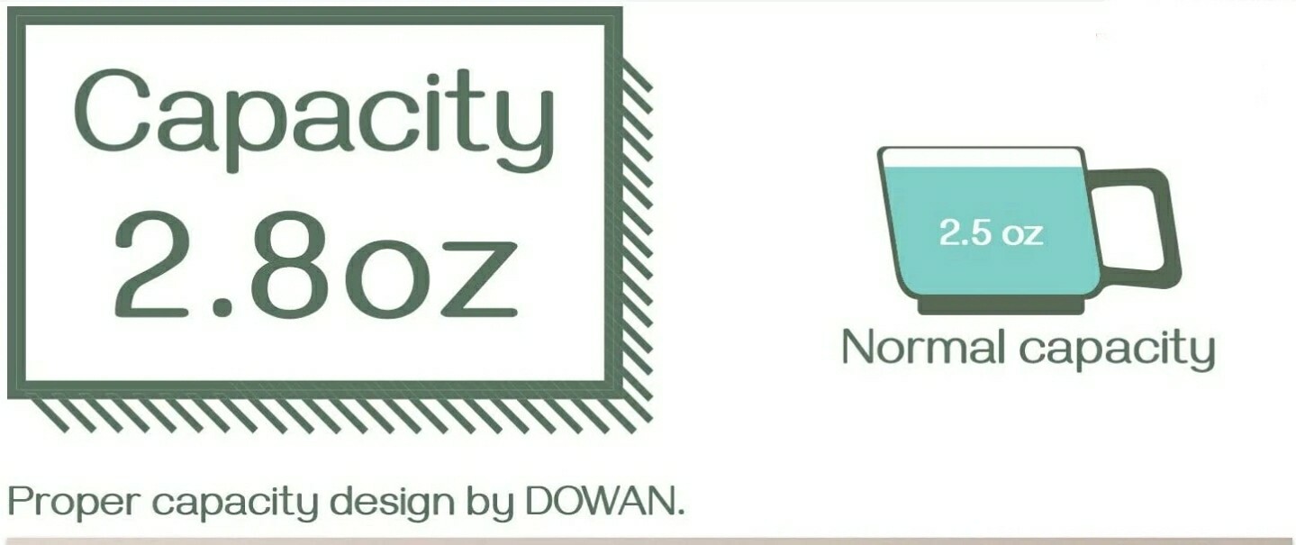 Ceramic Stackable Espresso Cups Set of 4 - 3 Oz Matte Green