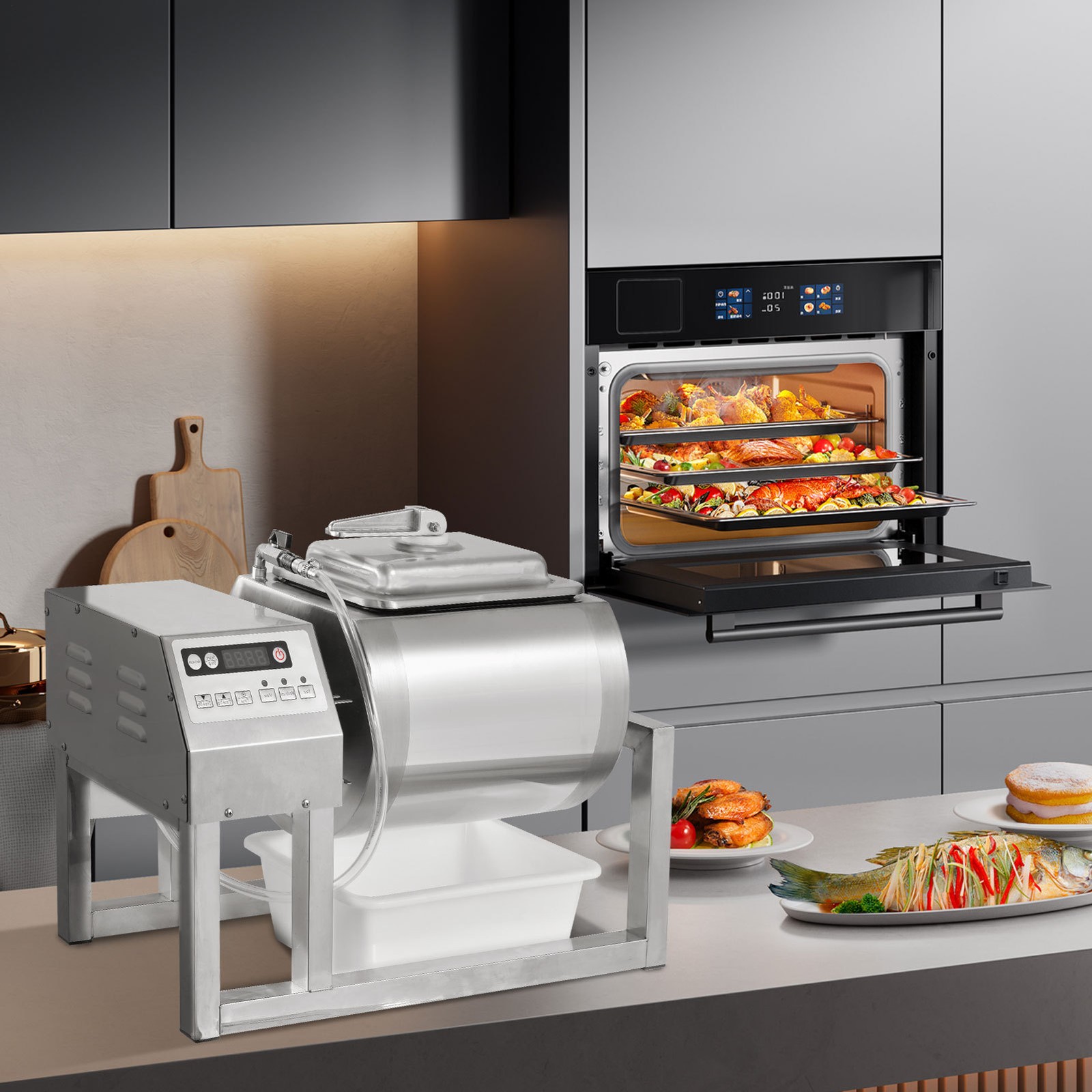 Vacuum Meat Tumbler Marinator Machine 18L Chicken Steak Fish Marinating Machine