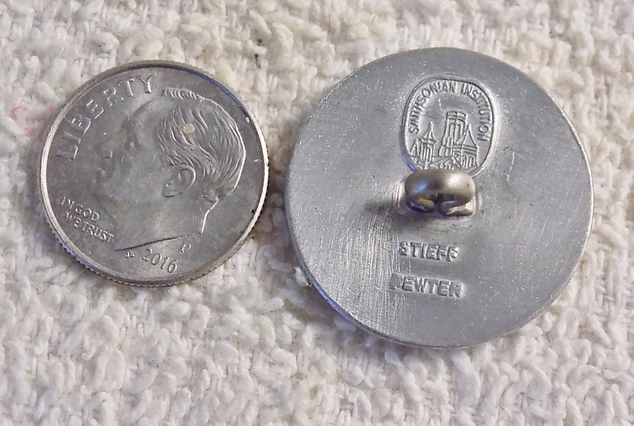 Stieff Washington Inaugural Blazer Button 3/4" Pewter