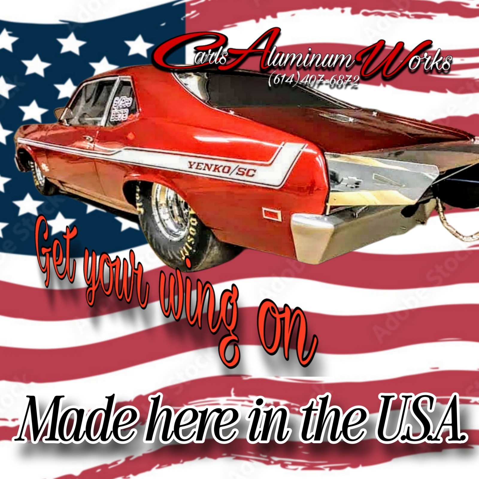 Nova Wing, 68-74 Chevy, Pro Race wing, Polish, Black, Brushed Anodized