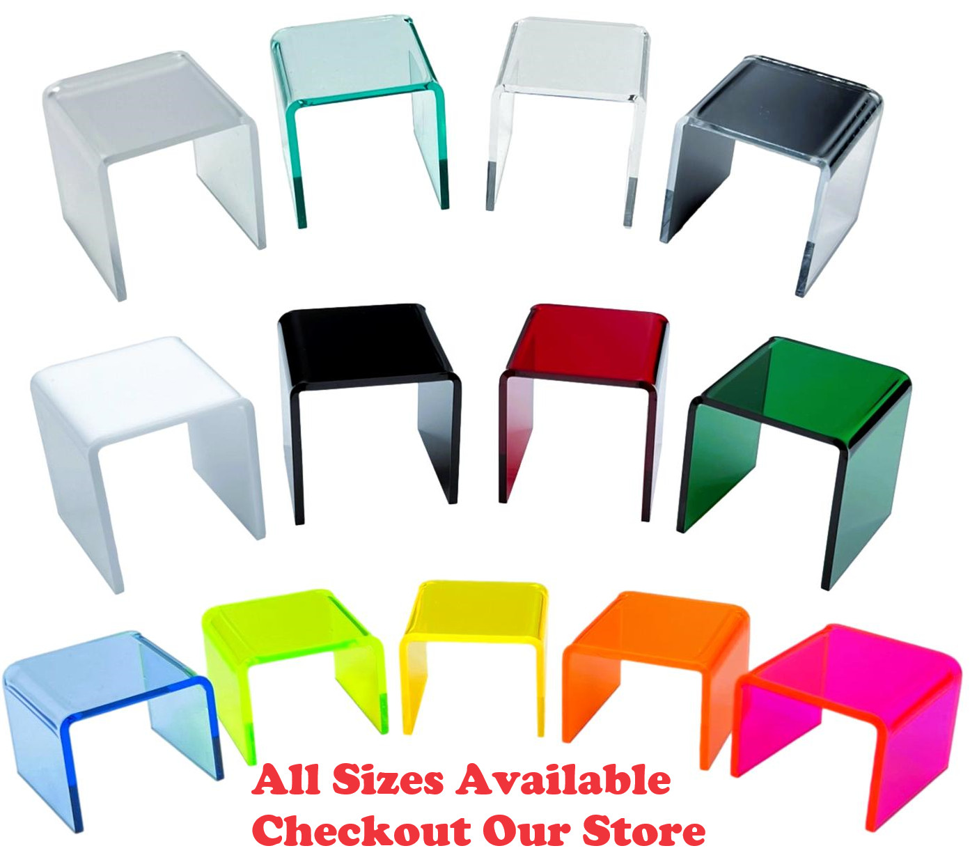 T'z Tagz 10x7x7 Color Variation Multi-Use Single Unit Acrylic Showcase Risers