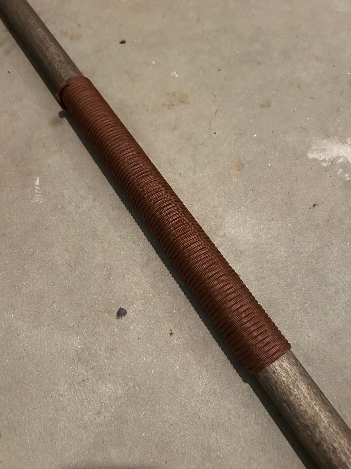 Monkey King Long Staff - Stained Poplar w/ Brown Paracord - 72"