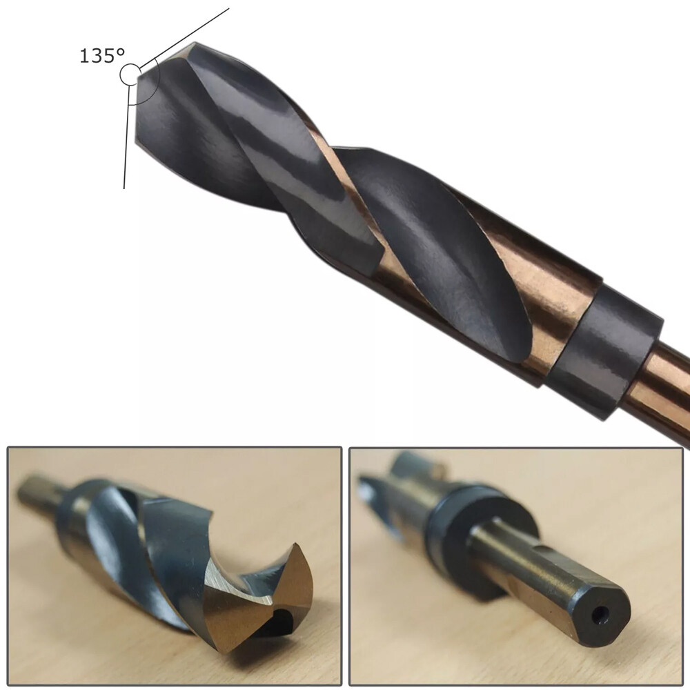 8pc HSS Cobalt Silver & Deming Drill Bits Set, Large Size 9/16" to 1", Reduced 1