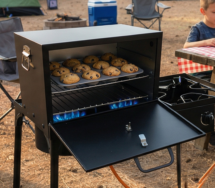 Off-Grid Stovetop Oven for BBQ Grill, Camping, RV, Hunting, Preppers (2nd)