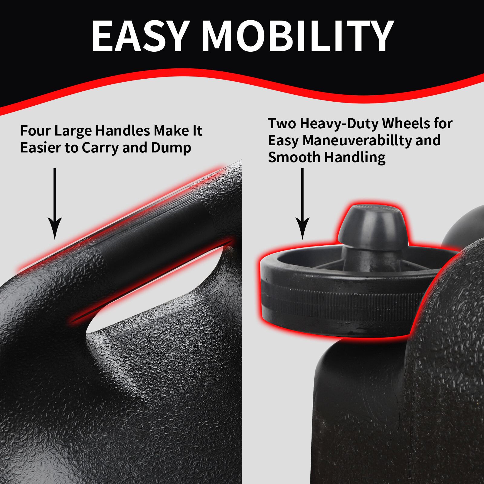 Aain AA075 15 Gallon Oil Drain Pan - 58 Quart Large Opening with Seal Cap