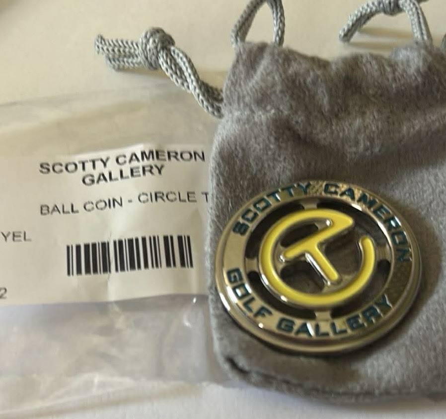 NWT Scotty Cameron Gallery Circle T Ball Coin Blue & Yellow Golf Gallery 2026