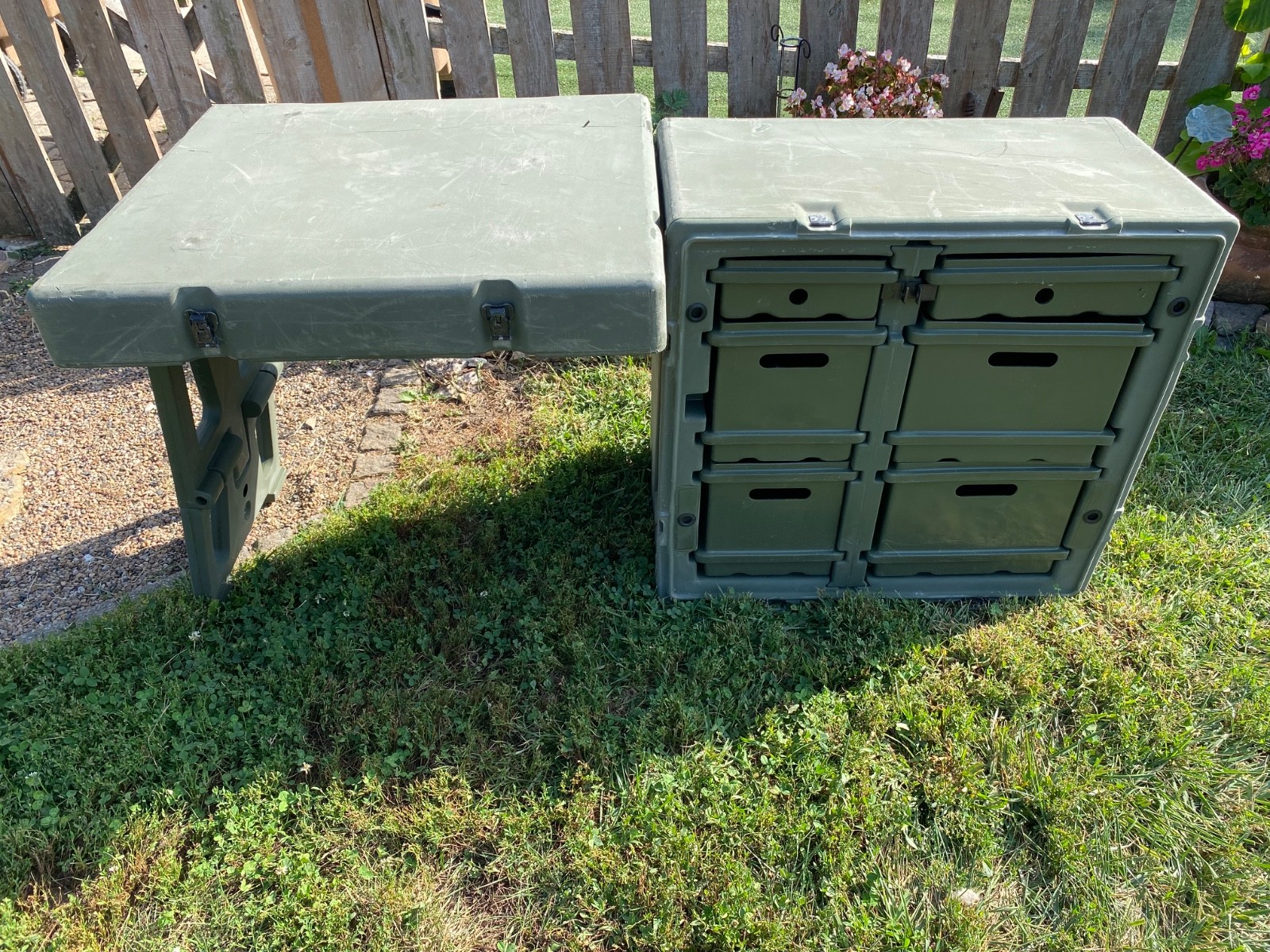 Hardigg US Military Surplus Portable Green Field Desk