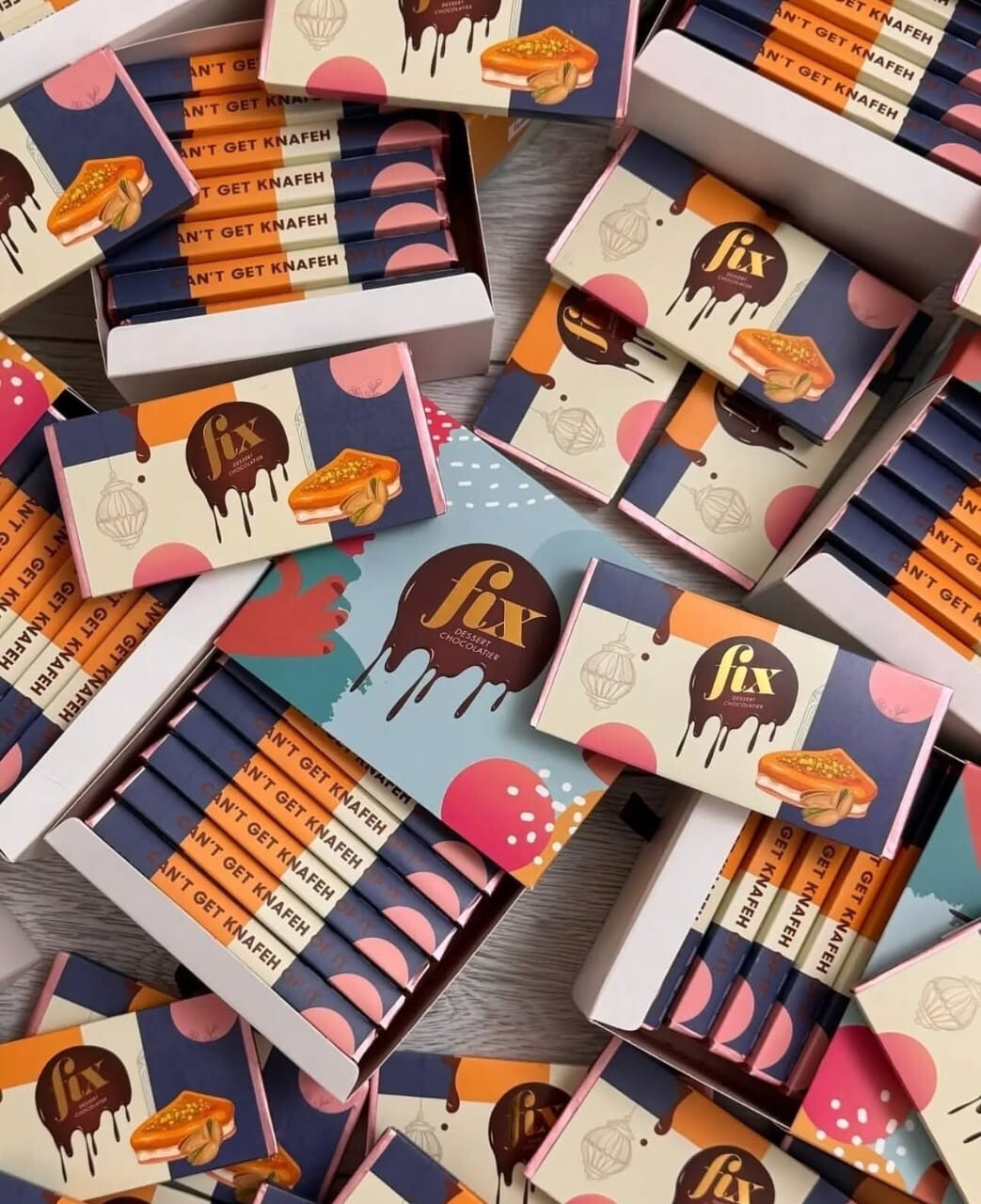 Fix Dubai Viral Kunafah Chocolate Pack Of 5, FIX Can't Get Knafeh of It Chocolat