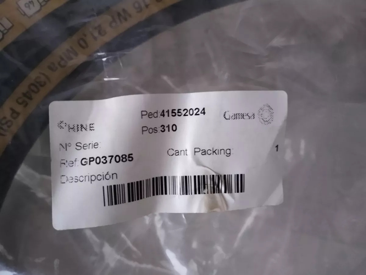 Flexible hose GP037085 for Gamesa wind turbine