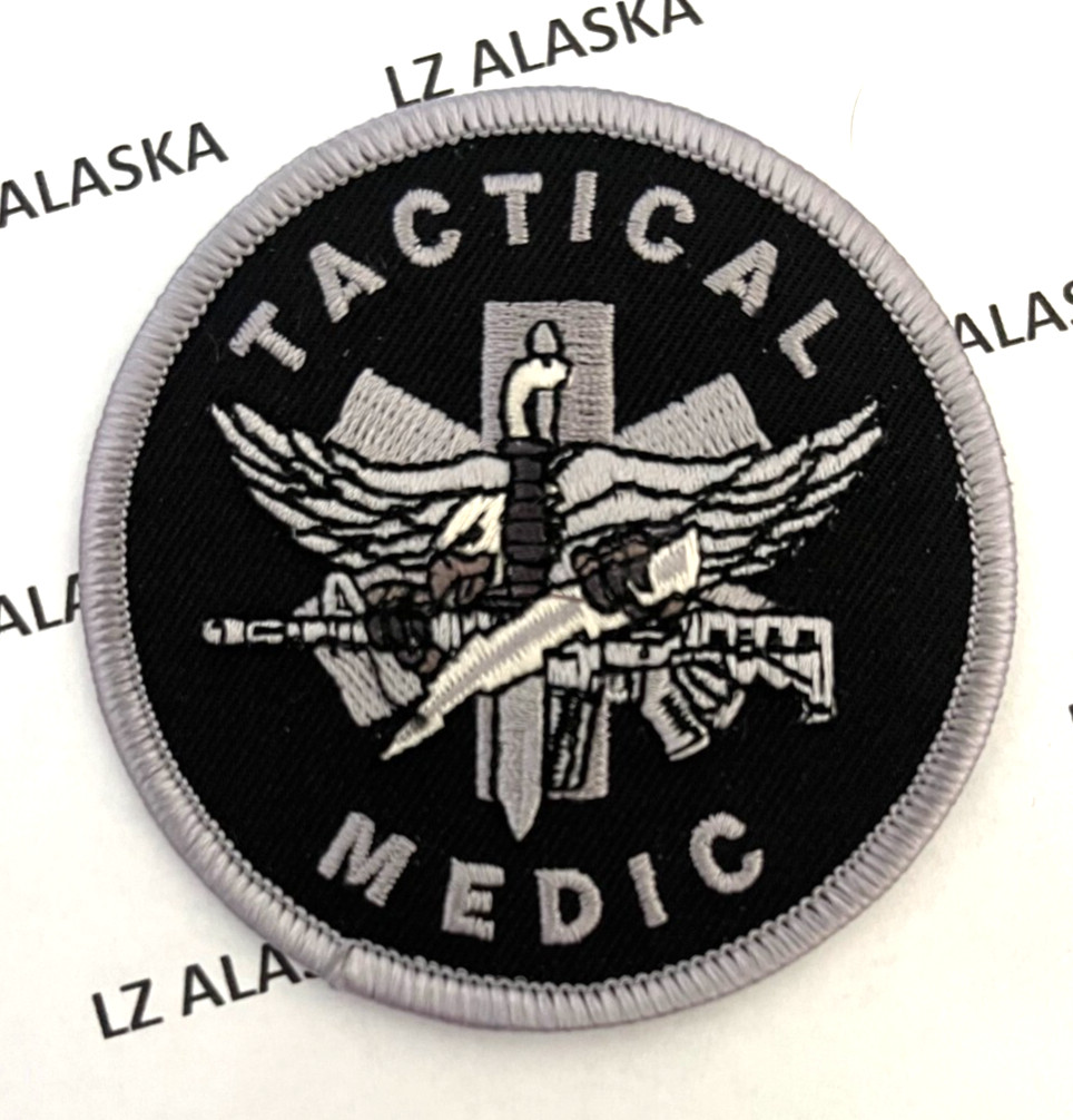TACTICAL MEDIC GRAY SSI PATCH 3" (PD3) POLICE FIRE MILITARY PARAMILITARY