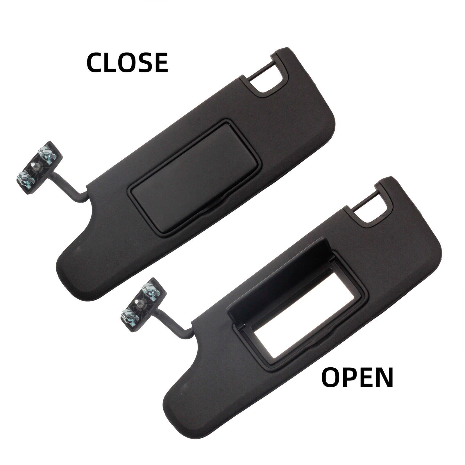 Black Left Driver Side Sun Visor w/Mirror For Jeep Wrangler JK 07-18 6CJ07DX9AA