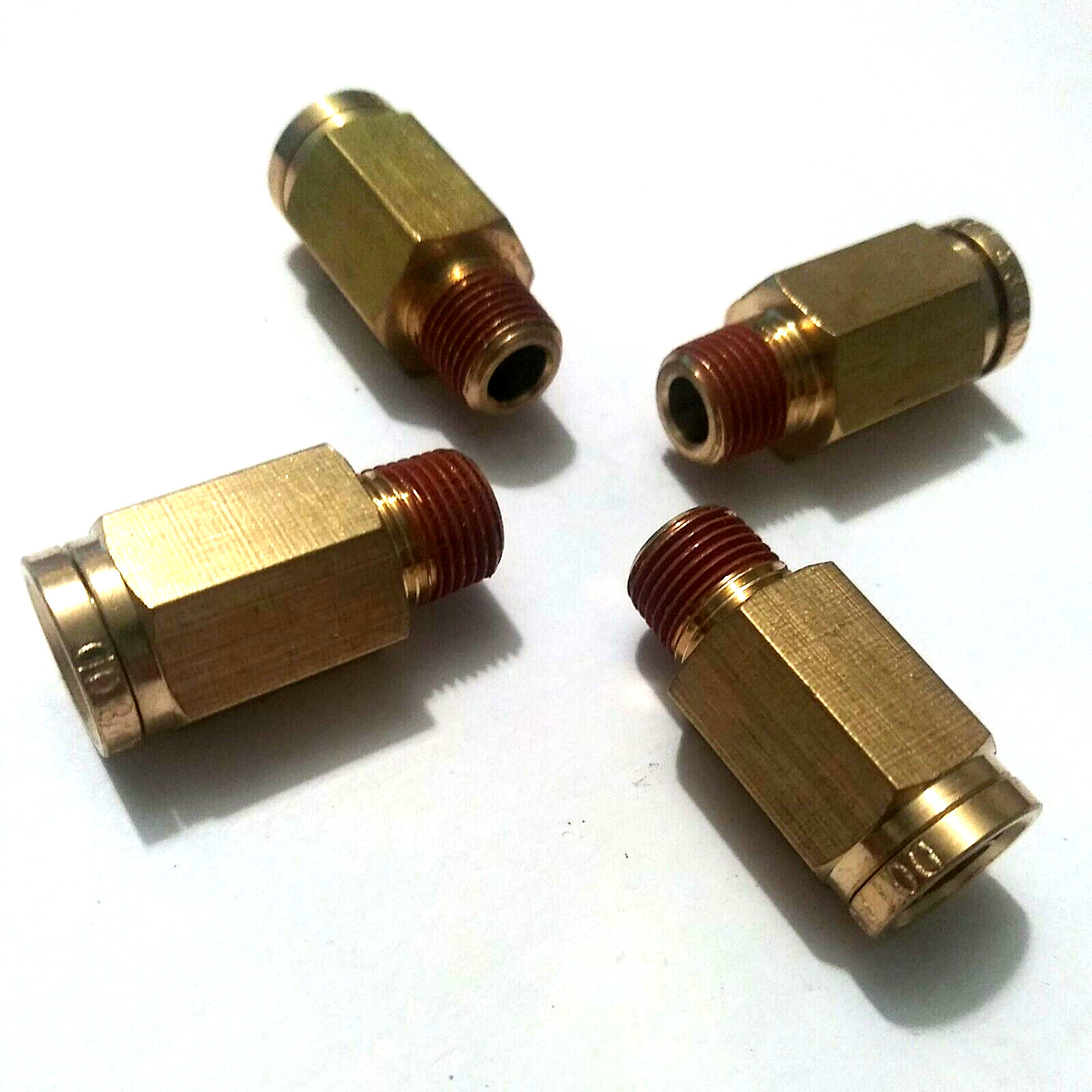 Brass Fittings Dot Push Connect Male Connector 5/32 Tube x 1/8 Npt- 4PCS