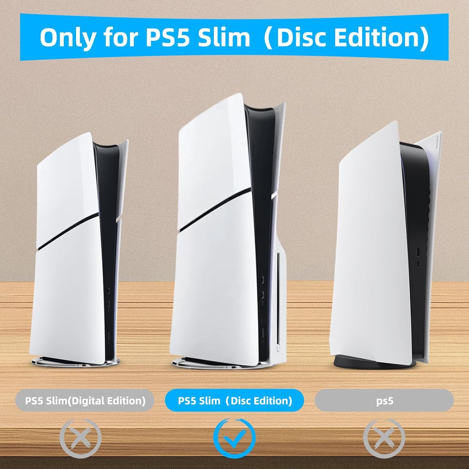 2pcs PlayStation 5 Slim Horizontal Feet Placement Bracket Holder for PS5 Console